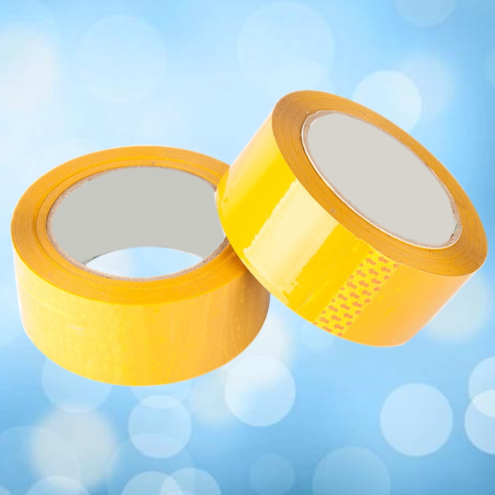 PENIKOKO BOPP Yellow Packing Tape 6 Rolls Strong Adhesive Sealing Tape for Moving, Shipping, Storage and Packaging