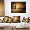 thumbnail image 3 of Designart Horse Galloping Through Valley - Animal Throw Pillow - 16x16, 3 of 4