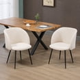 thumbnail image 2 of HOMCOM Dining Chairs Set of 2, Upholstered Kitchen Chairs with Backrest, 2 of 10