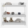 thumbnail image 5 of Harper & Bright Designs Twin Size Triple Bunk Bed with Built-inLadder, Twin Over Twin Over Twin Metal Bunk Bed Frame with Full-length Rails for Bedroom, White, 5 of 11