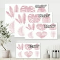 thumbnail image 3 of Tropical Pink Watercolour Leaves On White I 8 in x 12 in Painting Canvas Art Print, by Designart, 3 of 4