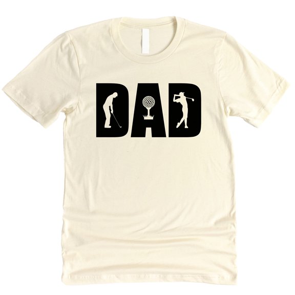 Dad Golfer Shirts for Men for Dad Gift and Father's Day T-Shirt Black on Natural Shirt Adult Large