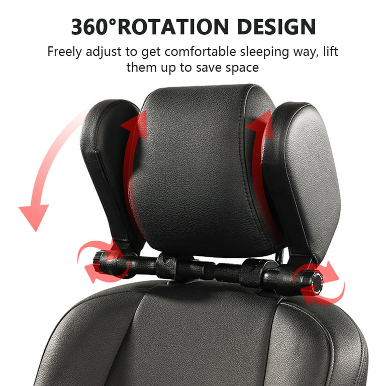 Car Headrest Pillow Car Headrest 360 Degree Adjustable Road Pal Headrest  PVC Leather Memory Foam Car Seat Travel Headrests for Adults 