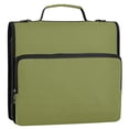 thumbnail image 2 of Haosy 3 Ring Zipper Binder with Shoulder Strap Waterproof Trapper Keeper 2 Inch D-Ring 500 Sheets Capacity, Chartreuse, 2 of 8