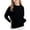 Black, variant on Grblisyd Girls Sweatshirts Kids Long Sleeve Tops Cute Crewneck Oversized Hoodless Fashion side split warm sweatshirts pullover