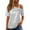 White, variant on cocolona Womens Sparkly Off Shoulder Tops Summer Short Sleeve T-shirts Fashion Casual Loose Blouses