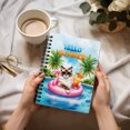 thumbnail image 3 of Hello Summer Ragdoll at Swimming Pool Flamingo Swim Ring Spiral Bound Journal Cat Lover Kitten Owner Gifts Idea 5x7in Spiral Notebook - 12009, 3 of 5