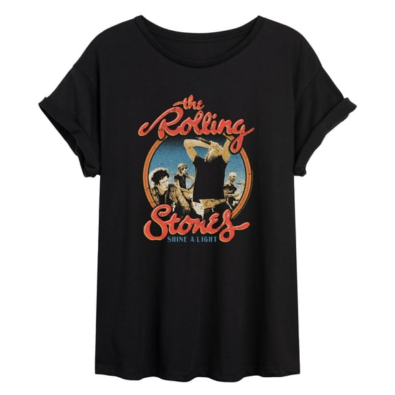 Rolling Stones - Shine Light - Juniors Oversized Graphic T-Shirt