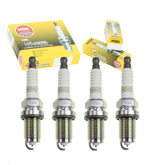 4 pc NGK G-Power Spark Plugs compatible with Honda Element 2.4L L4 2003-2011