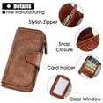 thumbnail image 5 of Egoelife Women Wallet Leather Clutch Bifold Ladies Purse Credit Card Coin Holder with ID Window, 5 of 8