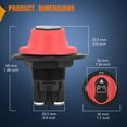 thumbnail image 5 of Battery Isolator Selector Switch for Boat,Waterproof Battery Master Disconnect Switch Power Cut/Shut Off Kill Switch DC 50A for Car Marine Yacht RV ATV Vehicles, 5 of 7