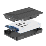 4X USB 3.1 Mobile Hard Disk Box 2.5 Inch SATA Hard Disk Box SSD Enclosure Support 15mm Hard Drive for Computer Notebook