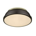 thumbnail image 2 of Yep by Golden Lighting Duncan 2-light Flush Mount in Aged Brass and Rubbed Bronze shade, 2 of 4