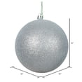 thumbnail image 2 of Vickerman 12"" Silver Glitter Ball Drilled Cap - N593007Dg, 2 of 2