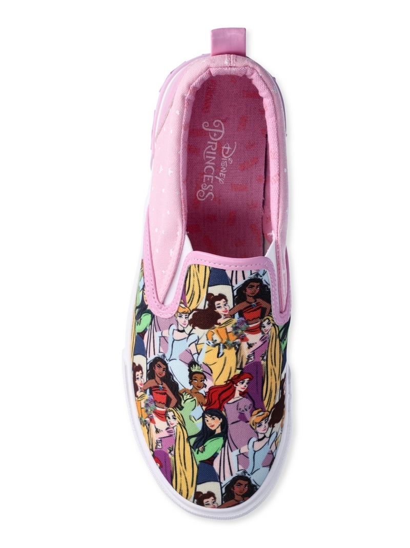 Disney Princess Girls Low Top Slip-On Twin Gore Sneakers