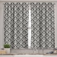 thumbnail image 2 of Ambesonne Abstract Valance & Curtain, Intricate Circular Shapes, 55"x45", Charcoal Grey Eggshell, 2 of 7