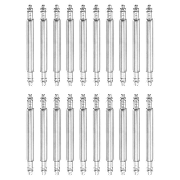 20pcs 17mm Watch Spring Bar 1.8mm Thickness Band Pins Double Fringe Stainless Steel Replacement Pin for Watch Band Link