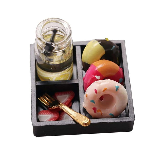 Juego de té de para 1:12, , juguetes de cocina, juego de accesorios de cocina en miniatura para niñas, niños,