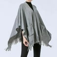 thumbnail image 5 of Women‘s Pocket Poncho Cape, Open-Front Knit Shawl Wrap Scarf, 90x140cm,90*140cm,beige, 5 of 13