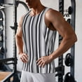 thumbnail image 5 of Lsque Black White Gray Mexican Blanket Serape Stripes Pattern Mens Tank Tops Muscle Athletic Quick Dry Sleeveless Workout Fitness T Shirts Beach Tank Top, Loose-fit Sleeveless Shirt for Men-Medium, 5 of 7