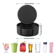 thumbnail image 4 of Posavasos de cuero elegantes para proteger la mesa, posavasos resistentes al agua, tamaño ideal para todo tipo de tazas, vasos y jarras (diseño elegante), 4 of 6