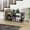 French Oak Grey/Black, variant on HOMLUX 3-Tier 35.2"W Wood & PVC Tubes Shoe Rack, Shoe Shelf Holds up to 8 Pairs for Enterway
