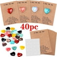 thumbnail image 1 of 40 Sets Pocket Hug Token Bulk Hug Cards with Heart Shape Natural Stones Greeting Cards Keepsake Exchange Card Relationship Gift for Colleagues Family Distance Social Present,christmas pocket hug, 1 of 7