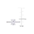 thumbnail image 3 of 2.00 Carat (Ctw) Solitaire Oval Synthetic Moissanite Engagement Ring in 14K White Gold with Diamonds 1/10 Carat (Ctw I1-I2) for Women, 3 of 5