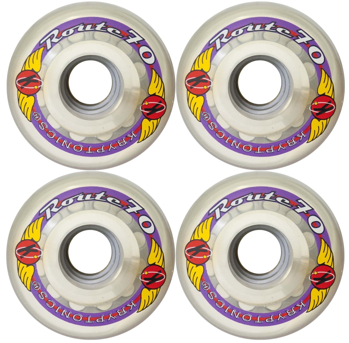 KRYPTONICS ROUTE 70MM 78A CLEAR Longboard Cruiser Skateboard Wheels