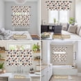 thumbnail image 6 of Farmhouse Rooster Kitchen Curtains Sets for Windows 36 Inch Length, Country Watercolor Flowers Wood Grain Rod Pocket Window Treatments Tier Curtains and Valances Set for Bedroom/Bathroom, 6 of 8