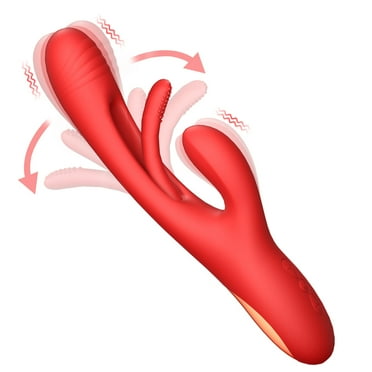 TLUDA Rabbit Vibrator Women Vibrator, Tapping G-Spot Vibrator for Women,  Personal Massager with 21  Vibrating Settings , Red