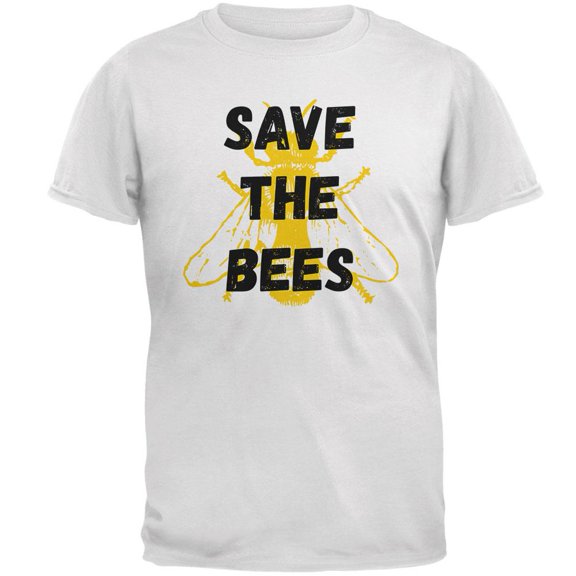 Honey Bee Save the Bees Mens T Shirt White 3X-LG