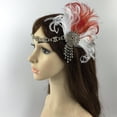 thumbnail image 3 of headwear de Traje de Vestido de Novia de la de la Venda Elástica de la Casco 1920 Rojo-1 Baoblaze Diadema nupcial, 3 of 8