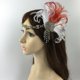 thumbnail image 3 of Diadema nupcial Novia Accesorios-roja Artificial Diadema De Pavo Headwear Rojo-1 Magideal Diadema nupcial, 3 of 7