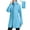 Sky Blue, variant on Women's Long Rain Coat Packable Waterproof Windbreaker Lightweight Cycling Jacket with Hood Black L