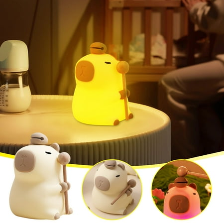 

HEROOY Kapibala Night light Decorative lamp Dimming And Patting Light Bedroom Headboard Dolphin Mouse Nightlight Children s Gift Side Outline Style