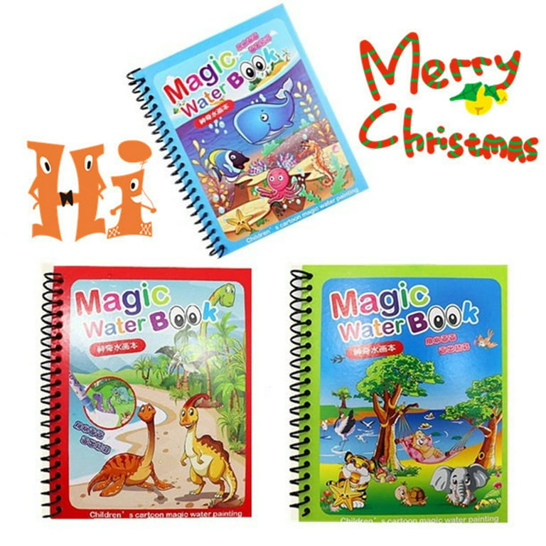 Magical Book Water Coloring Books Drawing Cartoons Books with Doodle Pen  Painting Board Gift for Kids Early EducationToys