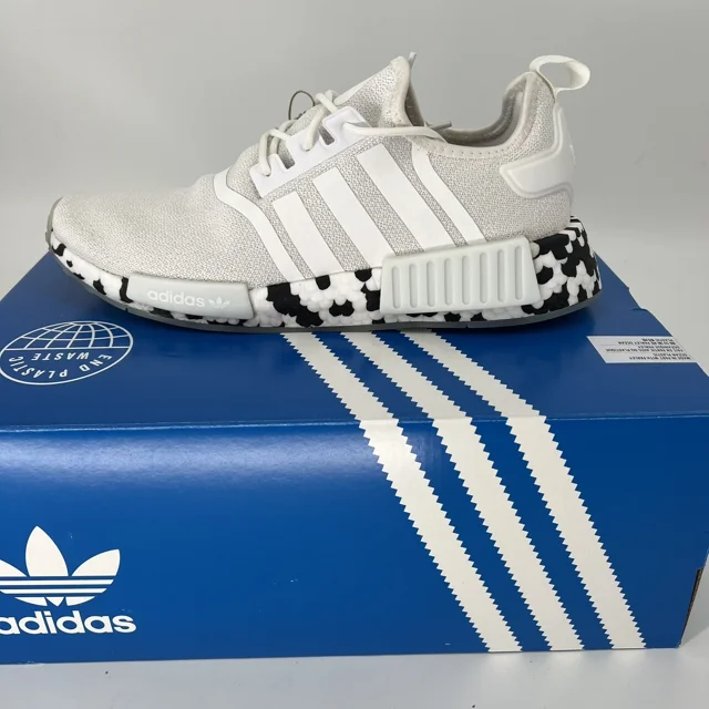 Ad-id-as Originals NMD R1 Men's White Black Speckled OREO Camo NEW Size 11