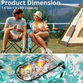 thumbnail image 5 of Portable Outdoor 2-Seat Camping Folding Chair with Adjustable Sun Umbrella - Heavy Duty Foldable Beach Chairs with Storage Pocket and Cup Holders for Patio/Pool/Park, Pineapple, 5 of 8