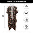 thumbnail image 6 of Xoenoiee Skull Rose Heart Pattern Open Front Long Kimono Swimsuit Cover Up for Women Music Note Design Swimwear Cover Ups Cardigan Quick Dry Beach Swim Cover up Blouse, 6 of 7