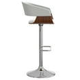 thumbnail image 5 of Simpli Home Lowell Mid Century Modern Adjustable Swivel Bar Stool in White Faux Leather, 5 of 12
