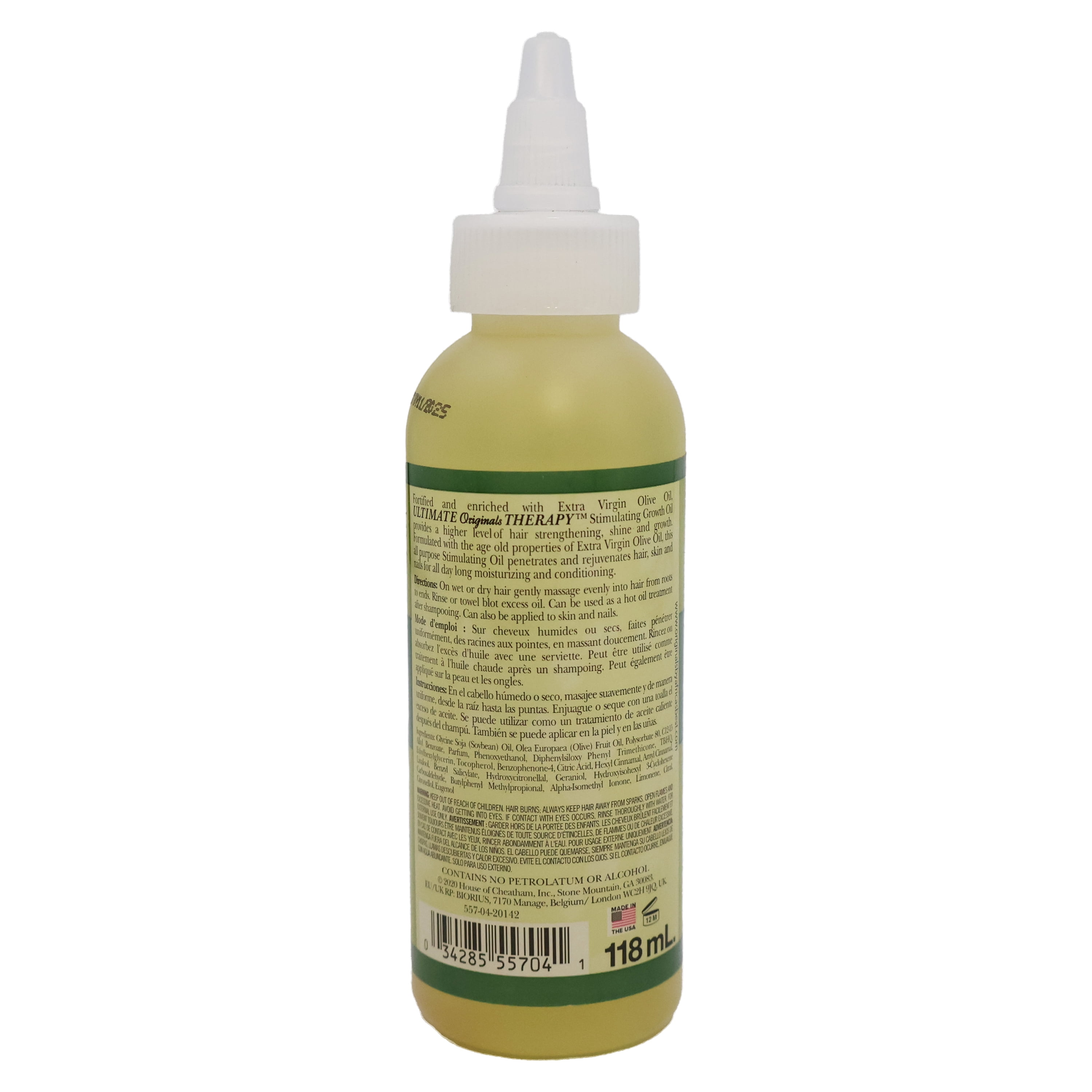 Africa's Best Ultimate Originals Therapy Growth Oil, Olive Oil, 4 Oz., Pack of 3
