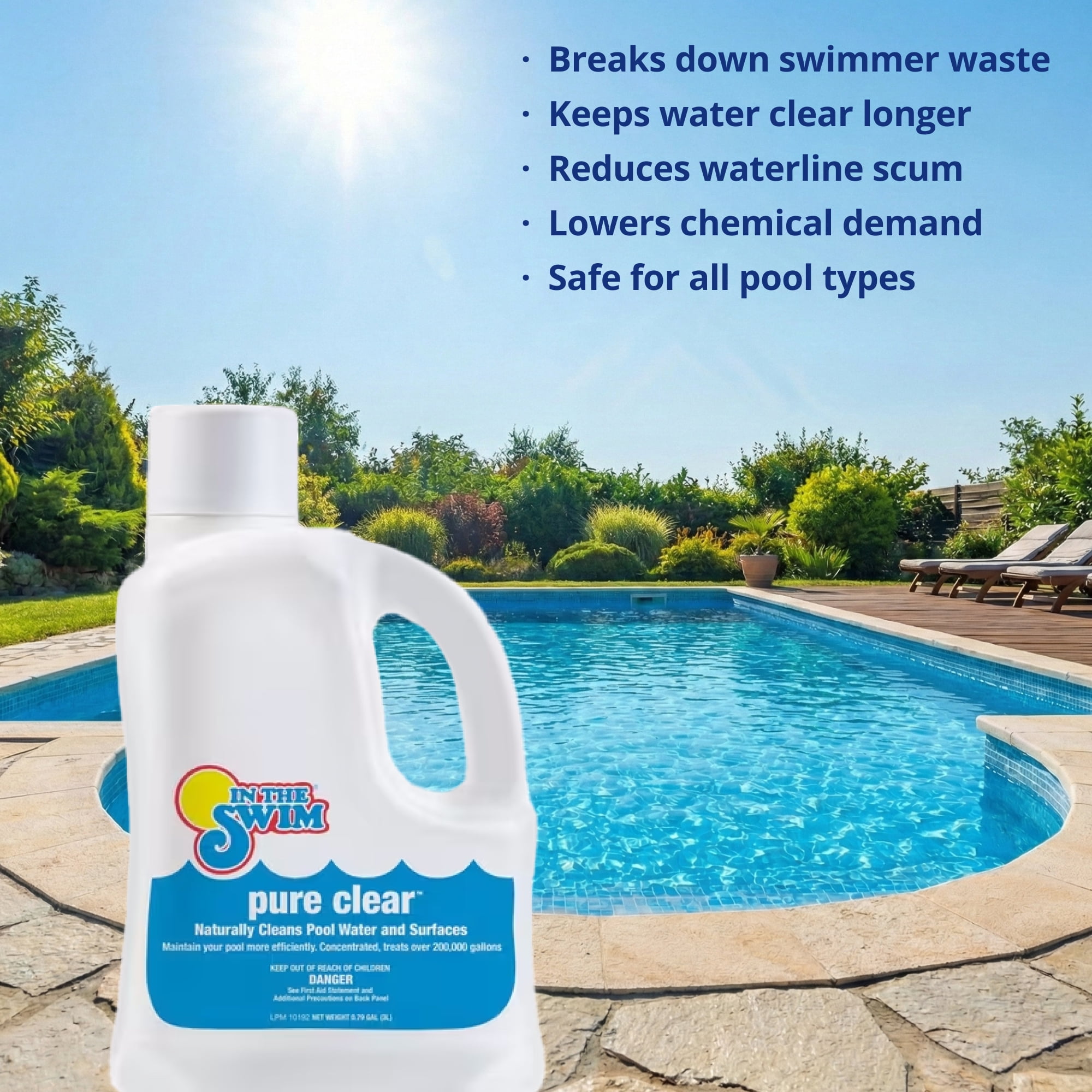 In The Swim High-Usage Pool Maintenance Kit – Chlorine-Free Shock, Pure Clear Enzyme, Water Clarifier - Crystal Clear Pools - Starter HUMK_Starter