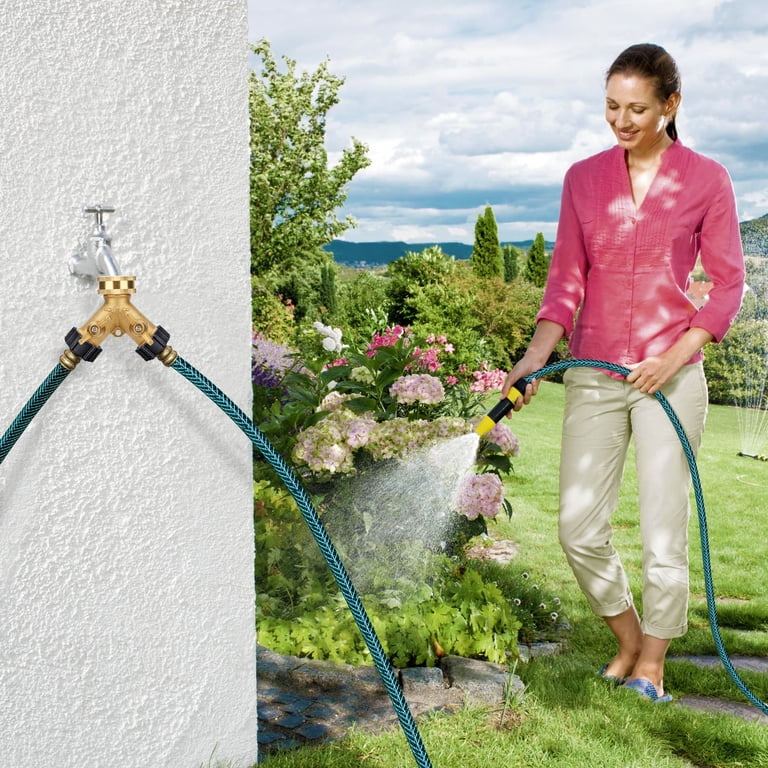 Eeekit Garden Hose Splitter, Heavy Duty Brass Y Connector photo 4
