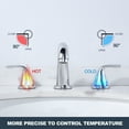 thumbnail image 5 of Wowow Double-Handle bathroom faucet 3 hole with Pop up Drain in Black for Bathroom Sink, 5 of 6