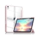 thumbnail image 1 of wonim11 Aoub Case for iPad (A16) 11th Generation 11 inch 2025, iPad 10th Generation 10.9 inch 2022 with Pencil Holder, Clear Transparent Back Shell with Shockproof Cover, Auto Sleep/Wake, Pink, 1 of 1