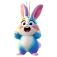 thumbnail image 3 of CoreLiving Spring Hanging Decorations Easter Acrylic Bunny Ornaments Cartoon Rabbit Pendants for Tree Easter Eggs Decor for Tiered Tray Easter Tree Ornaments, 3 of 9