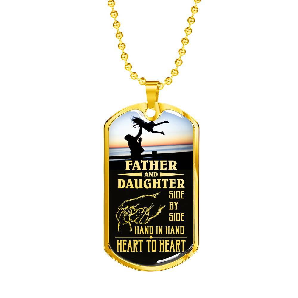 Father and Daughter Dad Dog Tag 