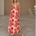 thumbnail image 6 of Women Dresses Party Elegant Summer Dress Solid Sleeveless V Neck Casual Long Dress Wedding Guest Cocktail Clubbing Dresses Evening Gowns, 6 of 9