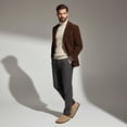 thumbnail image 3 of Cushionaire Heath Men's Genuine Suede Leather Clogs with Memory Foam Comfort, Easy Slip On Slide Slippers for Men, 3 of 14